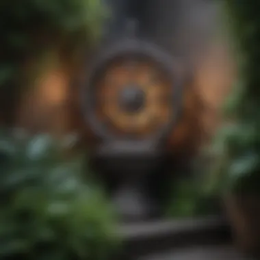 Ornamental Feature in a Backyard Corner Charming ornamental garden feature nestled in a corner