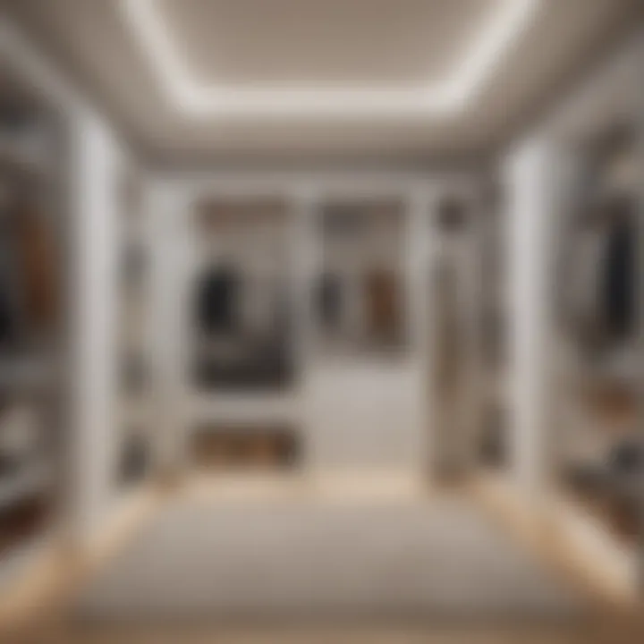Smart storage solutions in a modern closet space