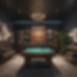 A modern game room featuring sleek furniture and vibrant decor