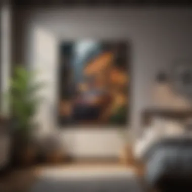 Creative wall art and posters in a teenage room