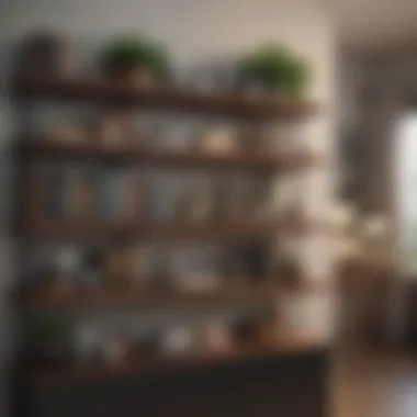 Showcasing Style with Open Shelving Designs Stylish open shelving design showcasing books and decorative items.