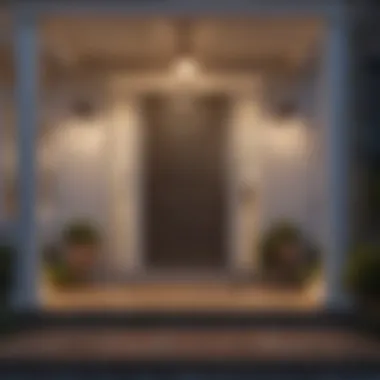 Elegant Porch with Modern Lighting Contemporary porch with elegant lighting fixtures