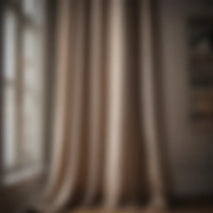 Modern fabric drapes elegantly over a shelf