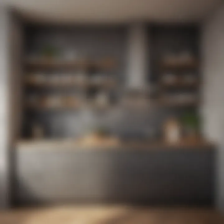 Creative wall storage solutions in a compact kitchen