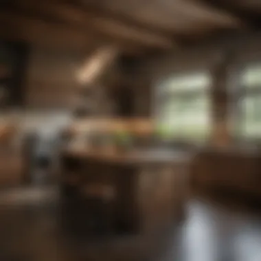 Rustic Kitchen with Reclaimed Wood Island Rustic kitchen design showcasing a reclaimed wood island