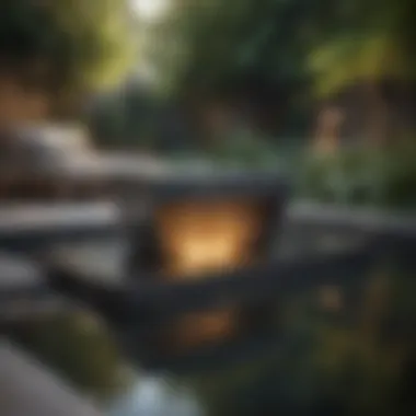 Contemporary Water Feature A modern water feature that adds tranquility to a contemporary outdoor space.
