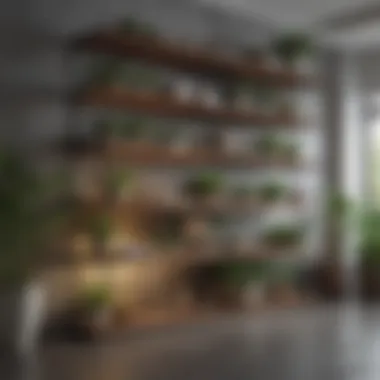 Stylish Open Shelving for Modern Interiors Contemporary open shelving unit displaying decor and plants