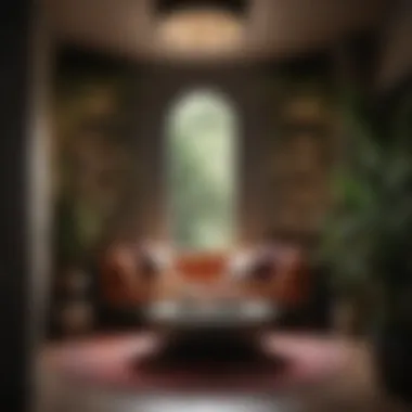 A creative sitting nook with unique seating arrangements and vibrant decor