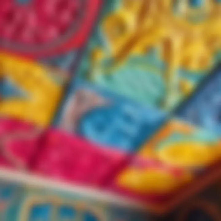 Artistic Painted Ceiling Tiles Artistic painted ceiling tiles showcasing vibrant colors