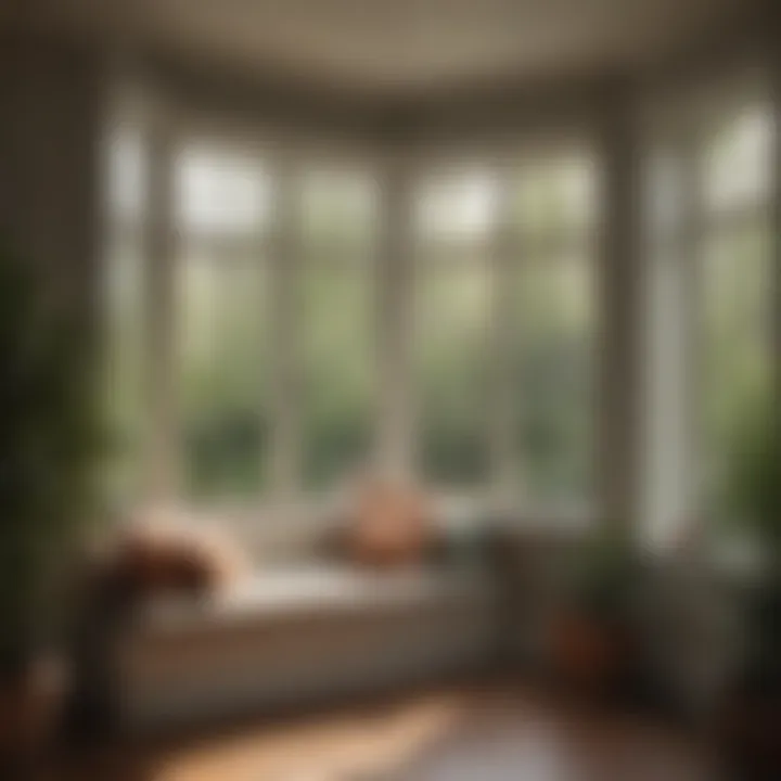 Beautifully designed bay windows creating a cozy nook