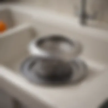 A well-maintained kitchen sink strainer demonstrating durability