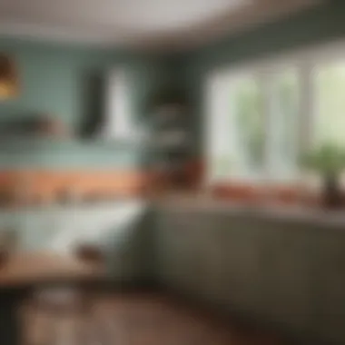 Outdated trendy color palette in kitchen