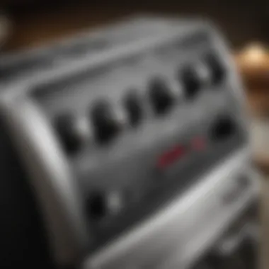 Control Panel of KitchenAid Artisan Mixer Detailed view of KitchenAid Artisan Mixer's control panel