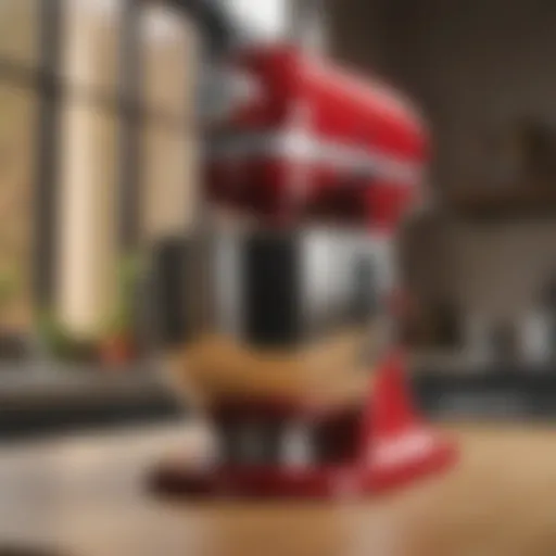 A stylish KitchenAid Artisan Mixer in vibrant color