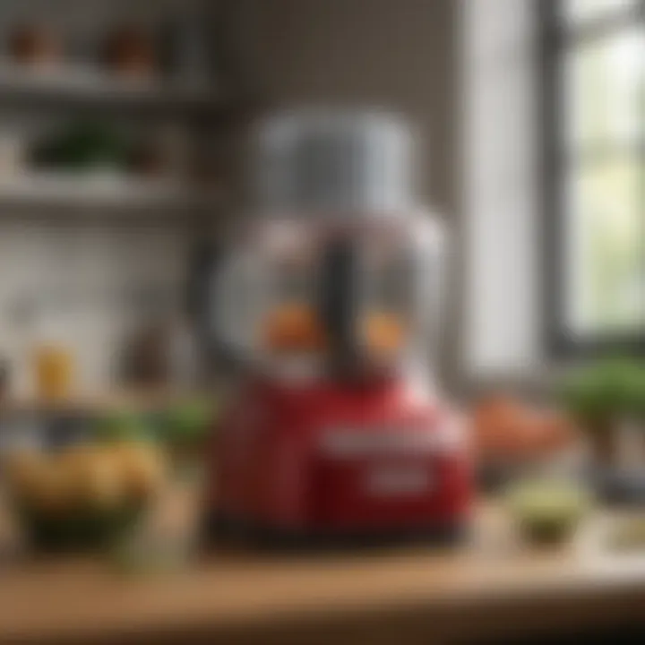 KitchenAid food processor showcasing its sharp blades.