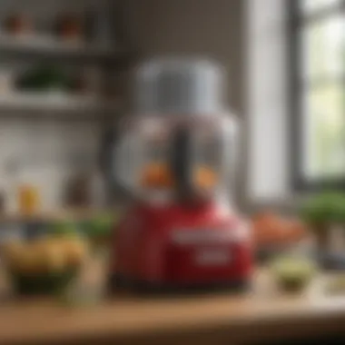 Efficient KitchenAid Food Processor KitchenAid food processor showcasing its sharp blades.