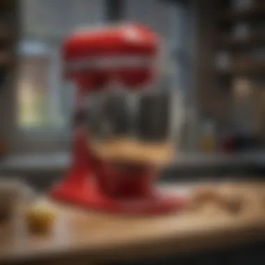 Contemporary KitchenAid Stand Mixer Stylish KitchenAid stand mixer in a modern kitchen setting.