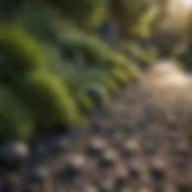 Different types of landscaping materials laid out for selection