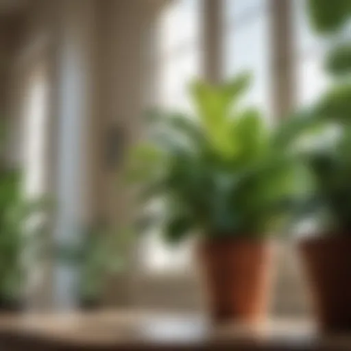 A vibrant collection of leafy indoor plants in a sunlit room