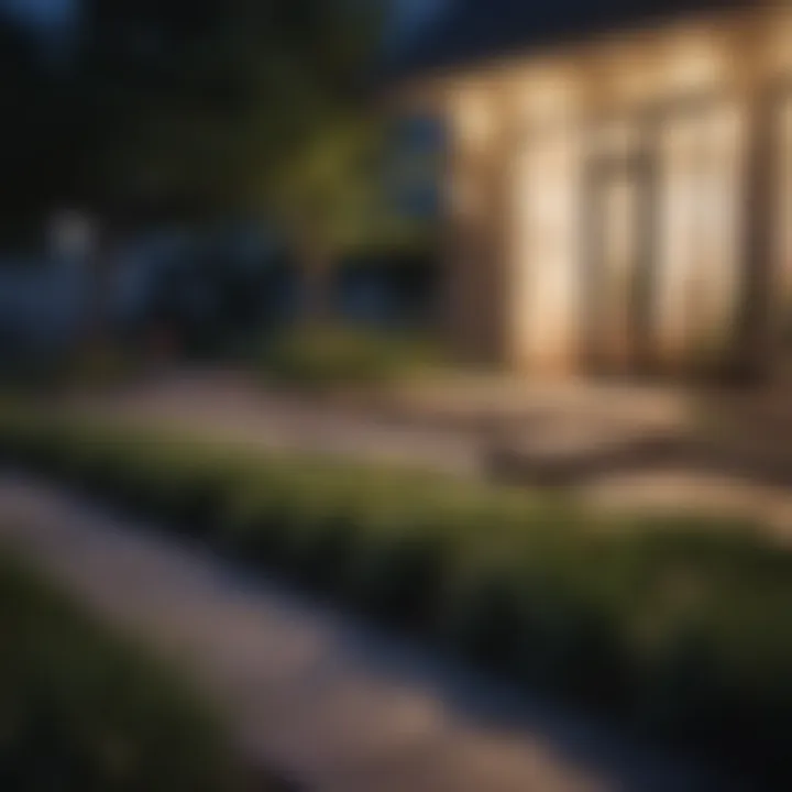 Energy-efficient LED lighting options for modern front yard decor
