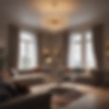 Elegant Living Room with Strategic Lighting Elegant living room illuminated by strategic lighting