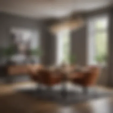 Stylish Dining Area with Blended Light Sources Stylish dining area blending natural and artificial light sources