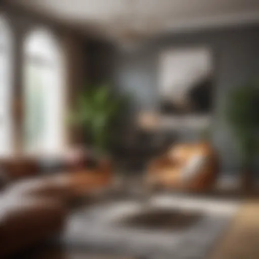 Elegant living room design featuring an alternative to a coffee table