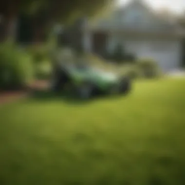 Lush green lawn enhanced by effective fertilization