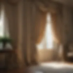 Elegant silk drapes enhancing a luxurious living space