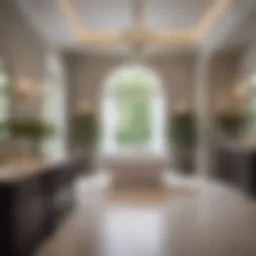 Luxurious master bathroom featuring a freestanding bathtub and elegant fixtures