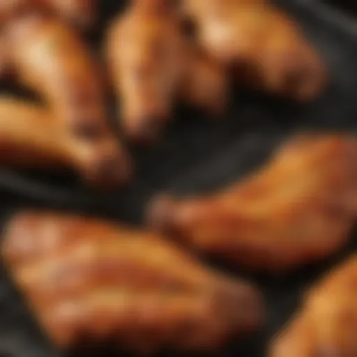 Golden brown air fryer chicken wings ready to be enjoyed