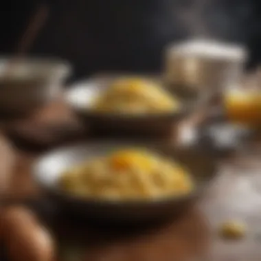 Scrambled Eggs Cooked to Perfection Close-up of perfectly cooked scrambled eggs