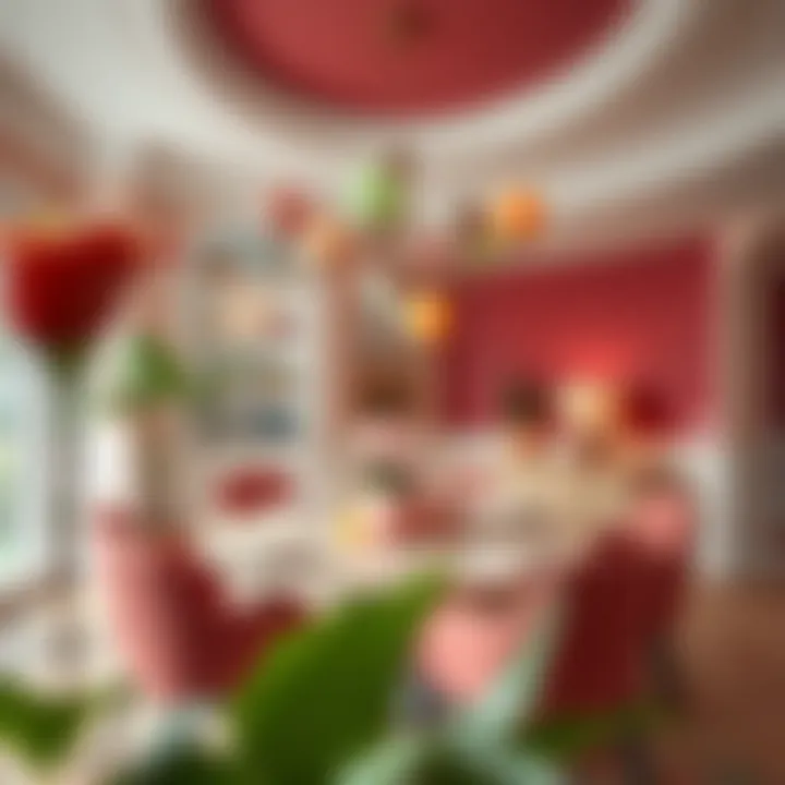 Emotional Resonance: Colors in Dining Atmosphere A stunning dining area that illustrates the emotional impact of color choices