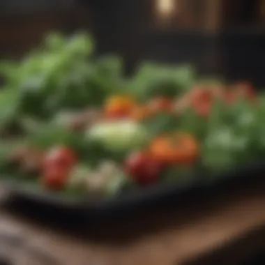 Fresh vegetables and herbs prepared for the grill