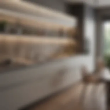 Sleek under-cabinet lighting illuminating a kitchen workspace