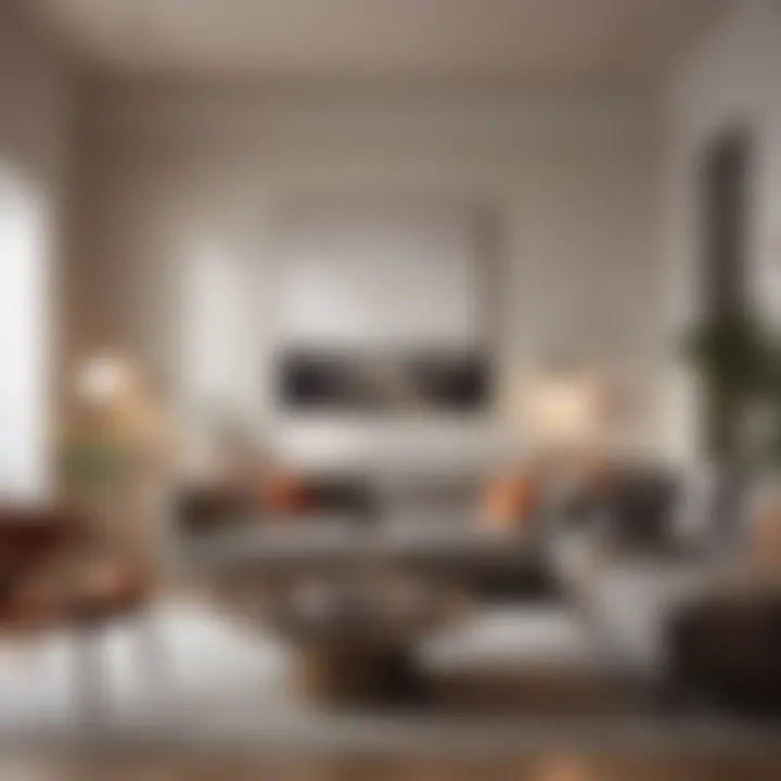 Matte finish applied to a modern living room setting, emphasizing its smooth appearance.