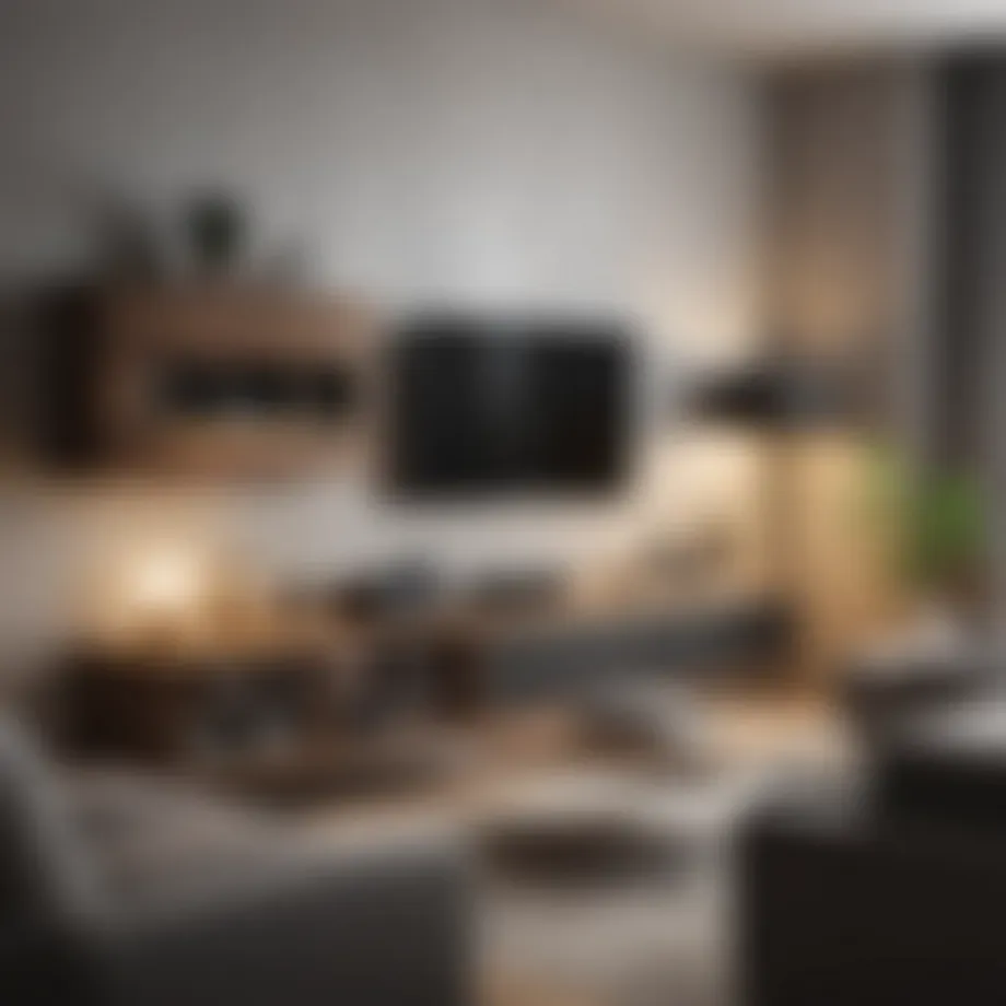 Creative storage solutions in a compact living room