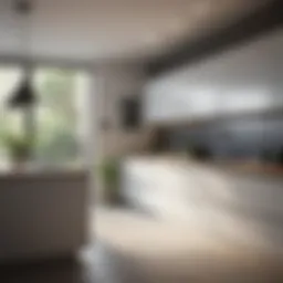 Sleek modern kitchen with minimalist design elements