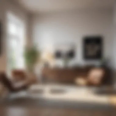 Modern Living Room with Minimalist Chairs A modern living room design highlighting minimalist chair styles