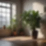 Lush indoor plants enhancing air quality and aesthetics