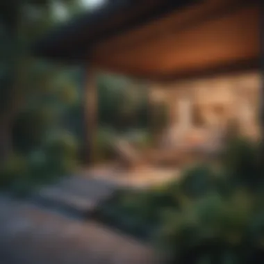 Creating Comfort through Nature-Integrated Design A beautifully designed outdoor space integrating nature