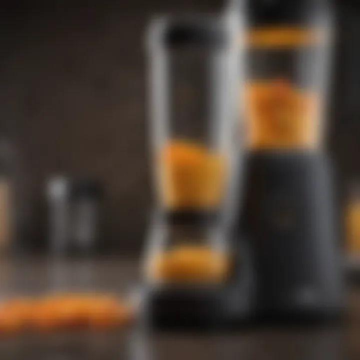 Close-up of the Ninja Bullet blending mechanism in action