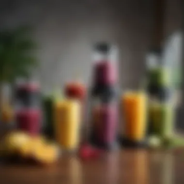 Delicious Selection of Smoothies Made with Ninja Bullet A selection of smoothies created using the Ninja Bullet Smoothie Maker