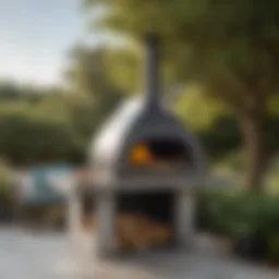 Elegant design of the Ooni Koda pizza oven showcased outdoors