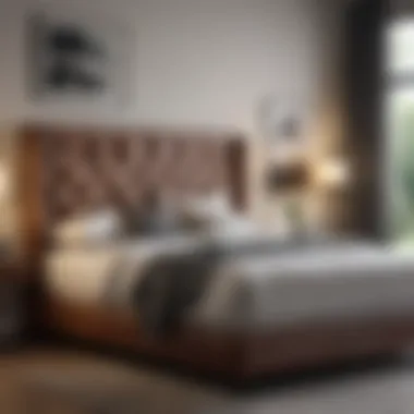 Contemporary King Size Bed Frame for Cozy Rooms Modern design of a king size bed frame that fits in limited space