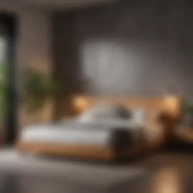 Eco-Friendly King Size Bed Frame for Compact Spaces A king size bed frame made from sustainable materials in a small room