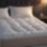 Cooling mattress topper on a bed