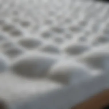 Close-up of gel-infused foam material