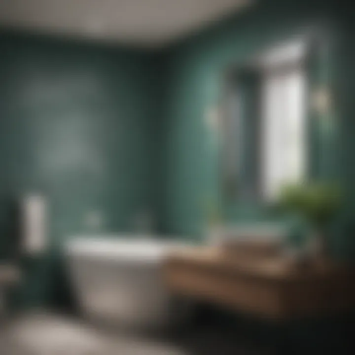 Application techniques for bathroom paint