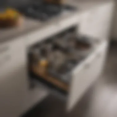 Compact and functional pull-out drawer for cookware